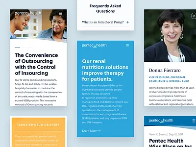 Pentec Health mobile blue design health healthcare ios mobile responsive ui web