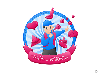 ☺ Hello Dribbble ☺ illustration