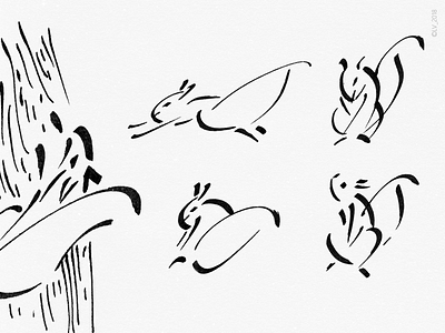 WILDLIFE: a squirrel black drawing hand illustration ink minimalism nature parallel pen squirrel white