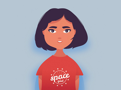 Space girl - ARTWORK - ai character illustration vector