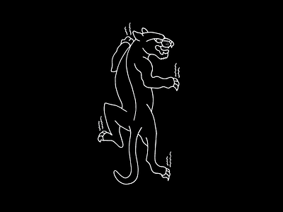 Panther black and white design draw drawing illustration illustrator line art lines panther sketchbook