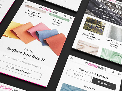 NYDesignerFabrics.com ecommerce fabric magento nano responsive ui ux