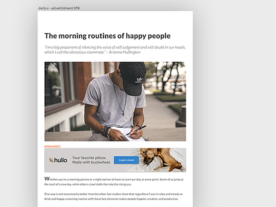 DailyUI - 098 - Advertisement 098 ad advertisement article banner ad blog post dailyui