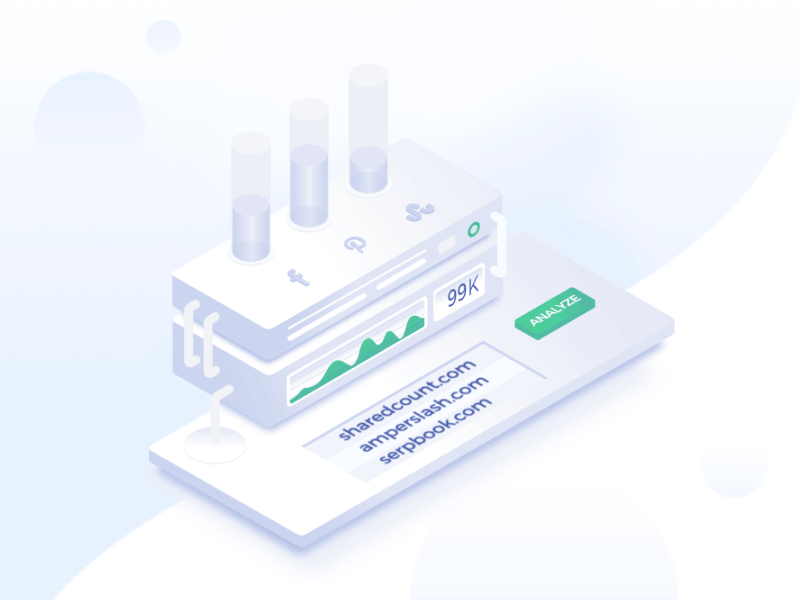 Sharedcount animation animation block count isometric landing page light motion