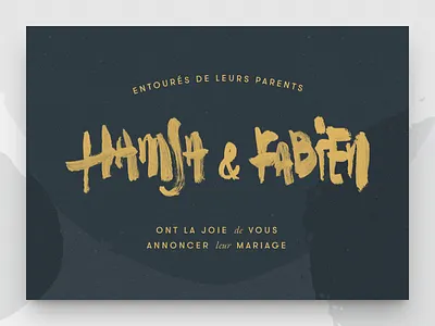 Wedding invite brushpen calligraphy design event faire part invite lettering rsvp wedding