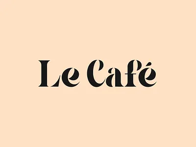 Le Café cafe drink food type typography wordmark