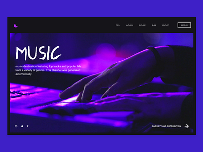 Daily Landing Page Music 2d adobexd dailyui illustrator landingpage photoshop ui uiux ux web adobe