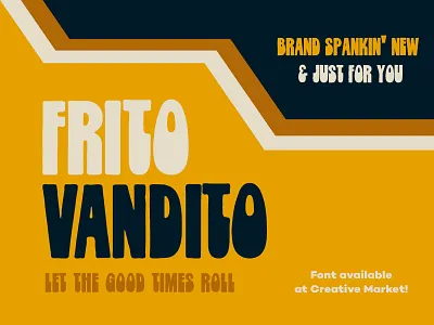 Frito Vandito: A Throwback Font (Available on Creative Market) 1970s 70s font hippie psychadelic retro vintage typeface