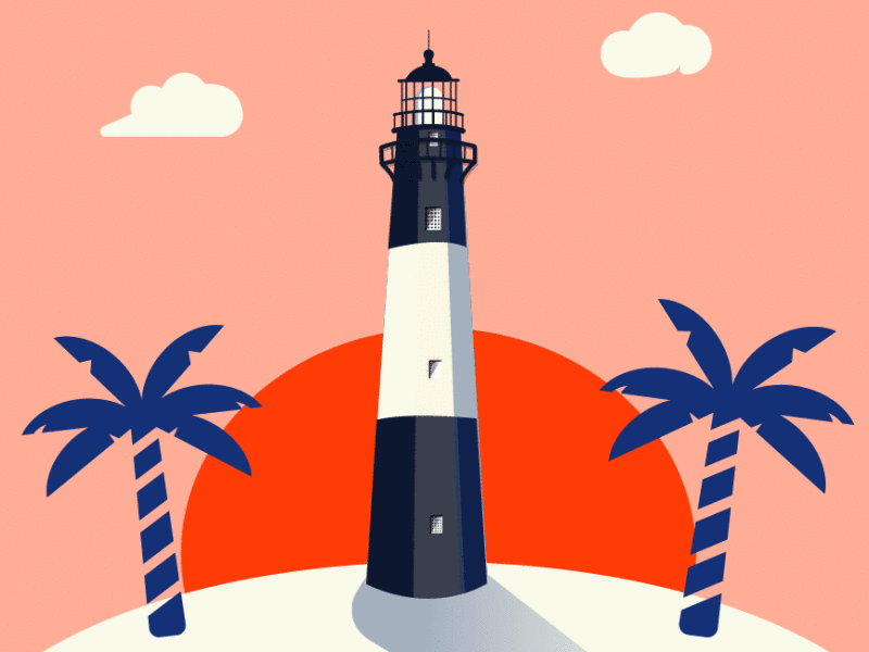 Lighthouse beach island lighthouse summer
