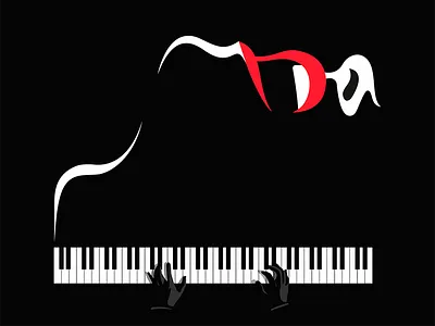 Jazz billie holiday jazz lips music piano poster siluette woman