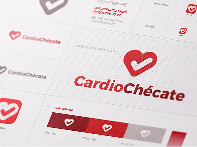 CardioChécate brand branding design heart icon identity isologo logo logotype