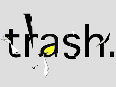 t r a s h . deconstruct logo logotype