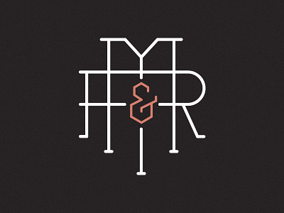 M&R lettering m monogram r