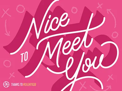Hi! Nice to meet you! debut design graphic lettering