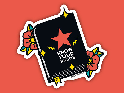 Conozca Sus Derechos combat rock illustration sticker the clash