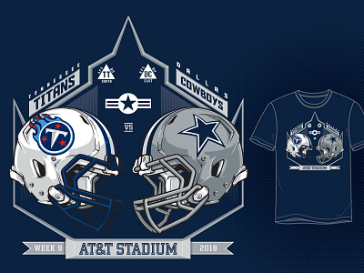 DC x TT Gameday Tee Raptor apparel cowboys dallas football helmet nfl sports star tee shirt titans