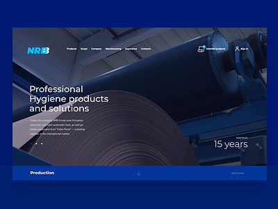 Paper manufacturer website factory flat infographics landingpage manufacturing paper timber