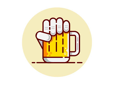 Handmade Beer art artwork beer beercraft beerlogo creative drinking logo refreshing simple summer sun