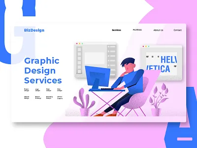 Graphic Design - Banner & Landing Page banner designer development grain graphic illustration page process strategy webapp website workdesk