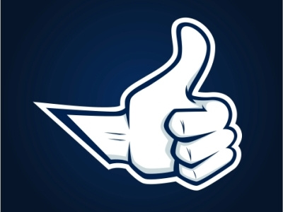 Thunmbs up cartoon icon illustration mascot thumbs up