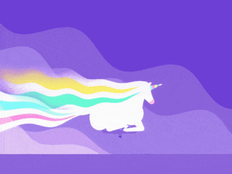 Unicorn run cycle 2d animal animation cycle design flat horse magic motion rig run unicorn