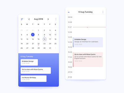 Calendar blue chart date gradient number settings time