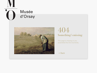 404 page 404 des glaneuses error page jean françois millet millet missing page museum musée dorsay ui web weekly design