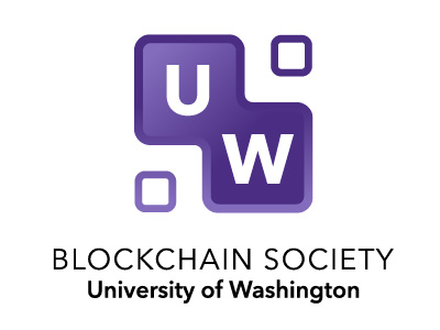 Blockchain Society UW Logo B blockchain logo purple school uw