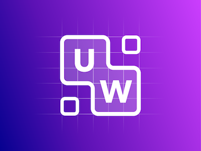 Blockchain Society UW Logo A blockchain logo purple school uw