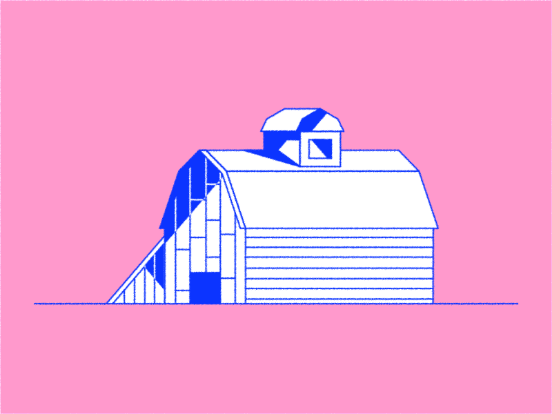 Barn Rotation 2d 3d after effects animation fake motion design rotation