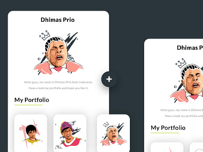 Portfolio UI Concept illustration profile ui