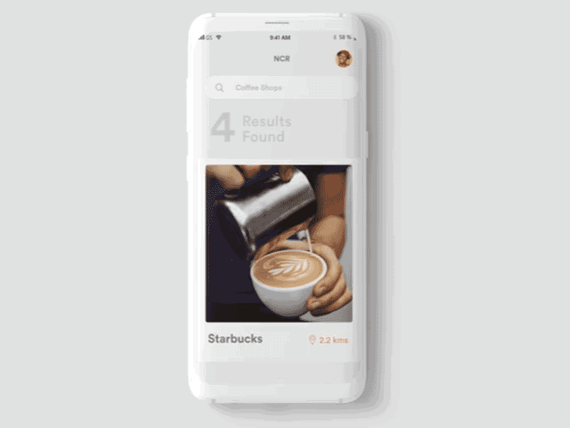 Paging UI coffee interaction design ui