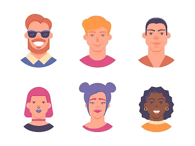 Avatars avatars character face icons illustration man people profile user woman