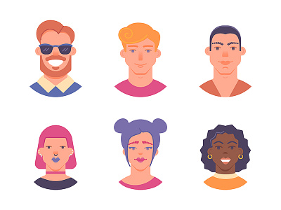 Avatars avatars character face icons illustration man people profile user woman
