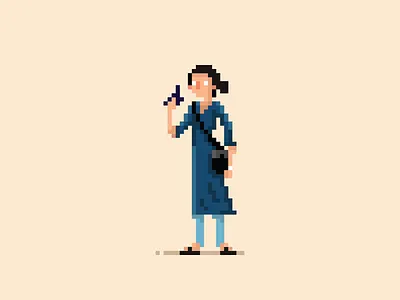 Anjali Mathur avatar character design cop police illustration india netflix pixel art radhika apte raw agent sacred games vector yatish asthana