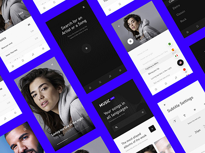 Music Lyric | App | Inteface app language lyric music player sound translate ui uidesign user experience ux uxdesign