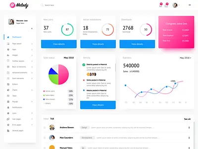 Bootstrap Admin Dashboard M Full View bar chart dashboard gauge graph icons onboarding progress statistics stats steps