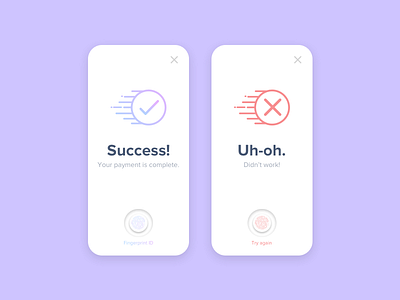 Daily UI - 011 app design daily ui dailyui error error message errorsuccess gradient message sketch success success message user interface