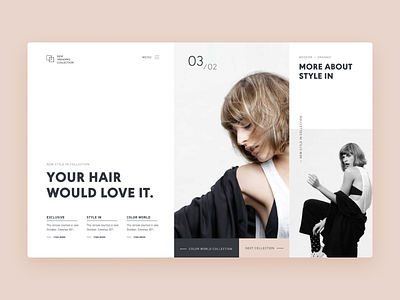 Typography UI — Project 1 clean landing page layout minimalistic typography ui uiwebdesign web design webdesign