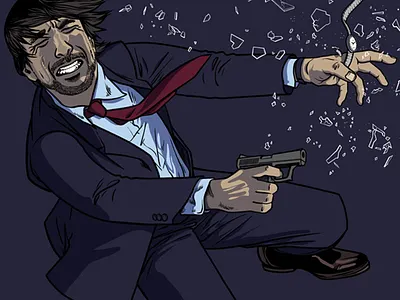 Satifying Villain Death death die hard illustration villain