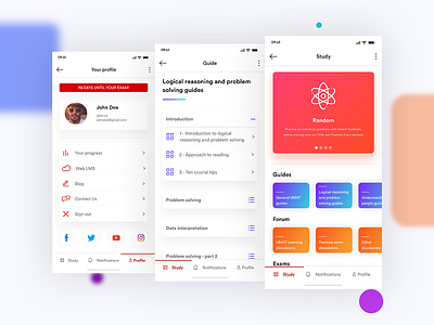 Medical Education App app design medical minimal photoshop ui uiux user experience user interface ux visual design