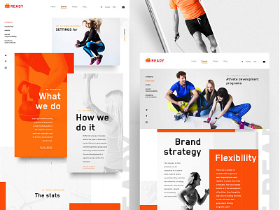 Website concept activities design fitness fun ready social sport ui website