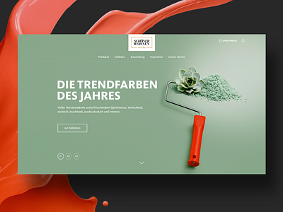 Wall Colour Website colour design homepage responsive design slider slideshow teaser ui ux wall web design website