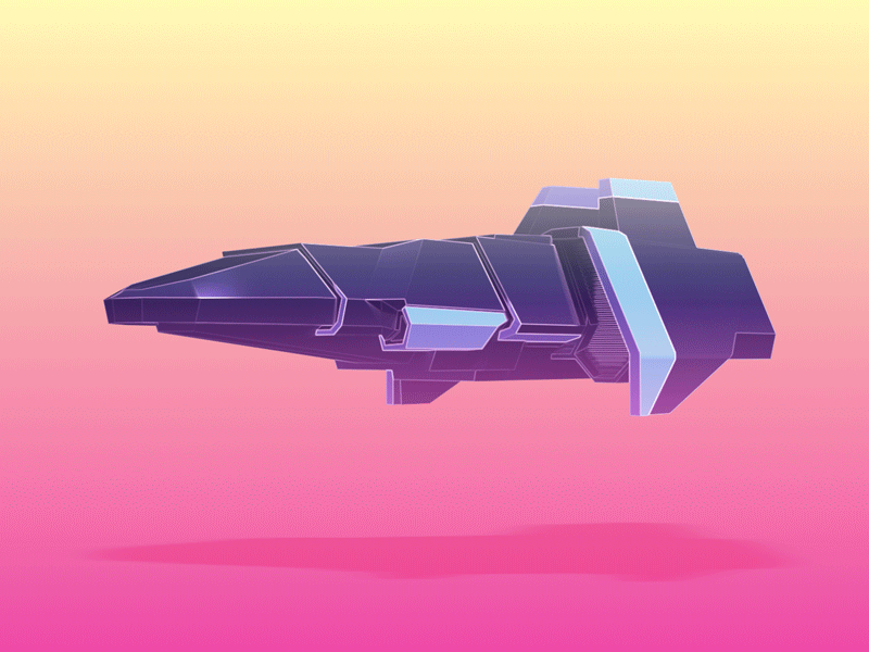 Adna Scoutship 3d gradient scoutship spaceship