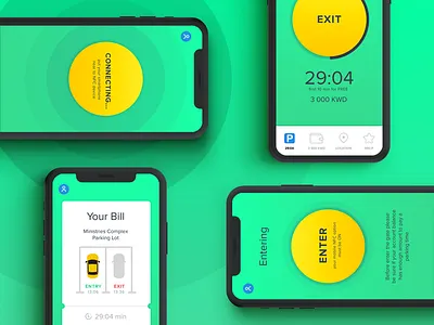 Parking app. app car kuwait nfc parking