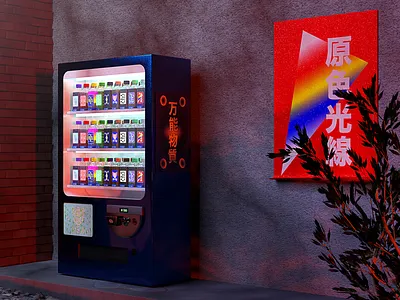 Vending machine serie #1 3d c4d distributor japan