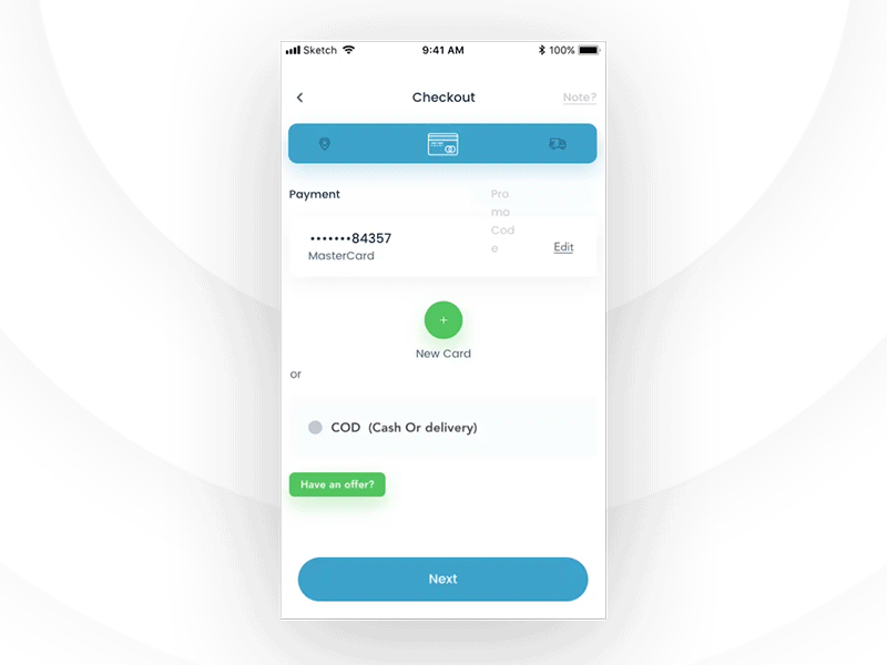Applying promo code animation clean design interaction interactive offer promo ui ux