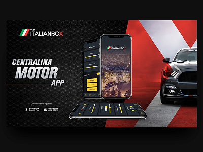 The Italian Box black design mobile design portfolio red ui ux yassine