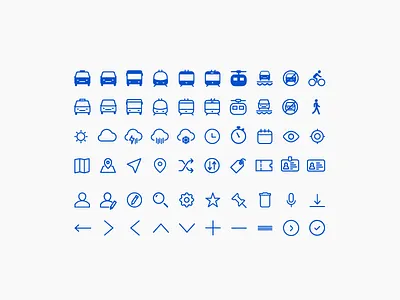 Mobility Icon Set by Miew app branding icon iconography icons infographic miew mobile set uiux web website
