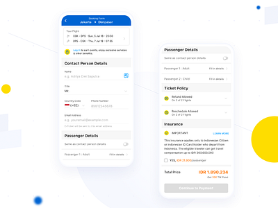 #Explore Simple Booking Form ⠿ tiket.com android app apps booking form clean clean app clean design design detail exploration flight flight form form ios mau ke mana tiket.com travel ui